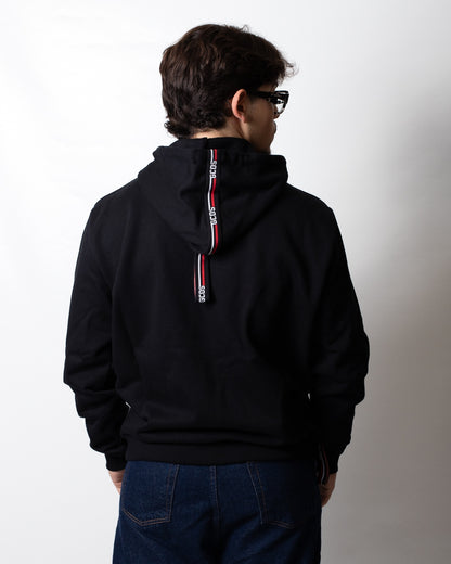 Felpa GCDS fullzip con cappuccio "Logo tape" uomo