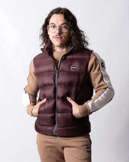 Gilet Colmar imbottito con logo in rilievo e finitura lucida