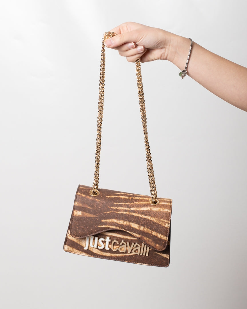 Borsa Just Cavalli in saffiano "Nepal Tiger" donna
