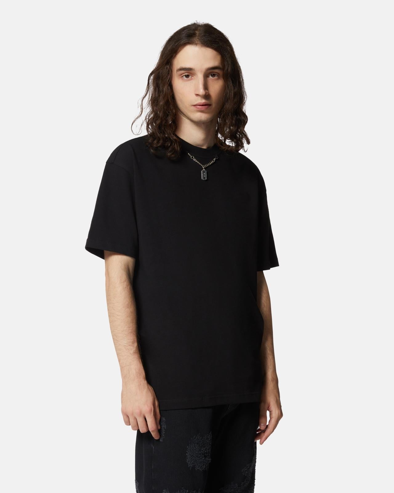T-Shirt John Richmond con catena e lametta uomo