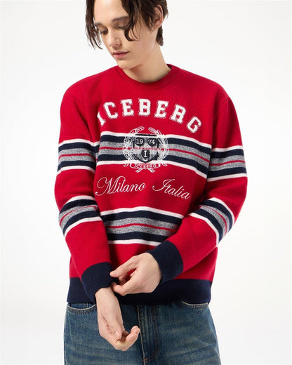 Maglia Iceberg in lana con logo e ricami