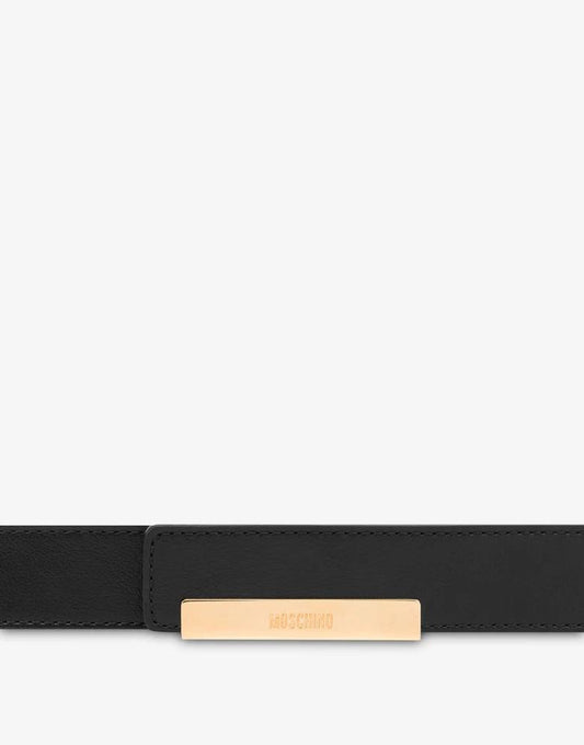 Cinta Moschino in velluto con placchetta logata