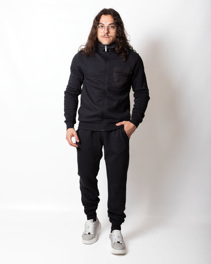 Felpa Colmar fullzip con dettagli in nylon uomo
