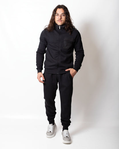 Felpa Colmar fullzip con dettagli in nylon uomo
