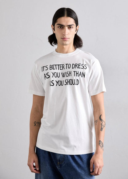 T-Shirt Moschino con maxi logo e slogan stampa uomo