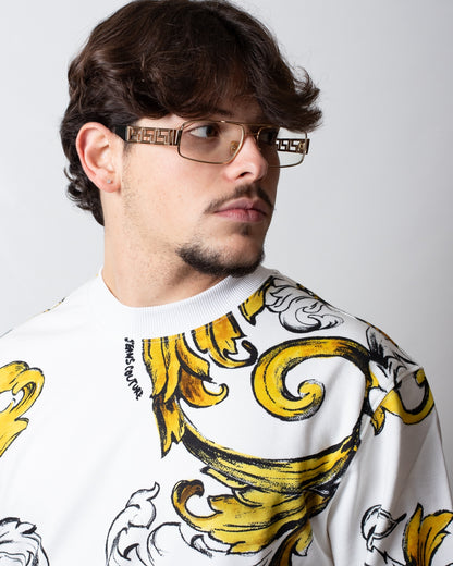 Felpa Versace Jeans Couture girocollo "Barocco Outline" uomo