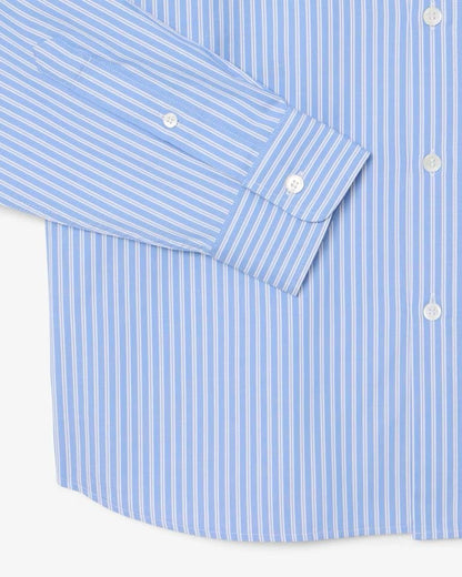 Camicia Lacoste candy stripe con iconico logo ricamato