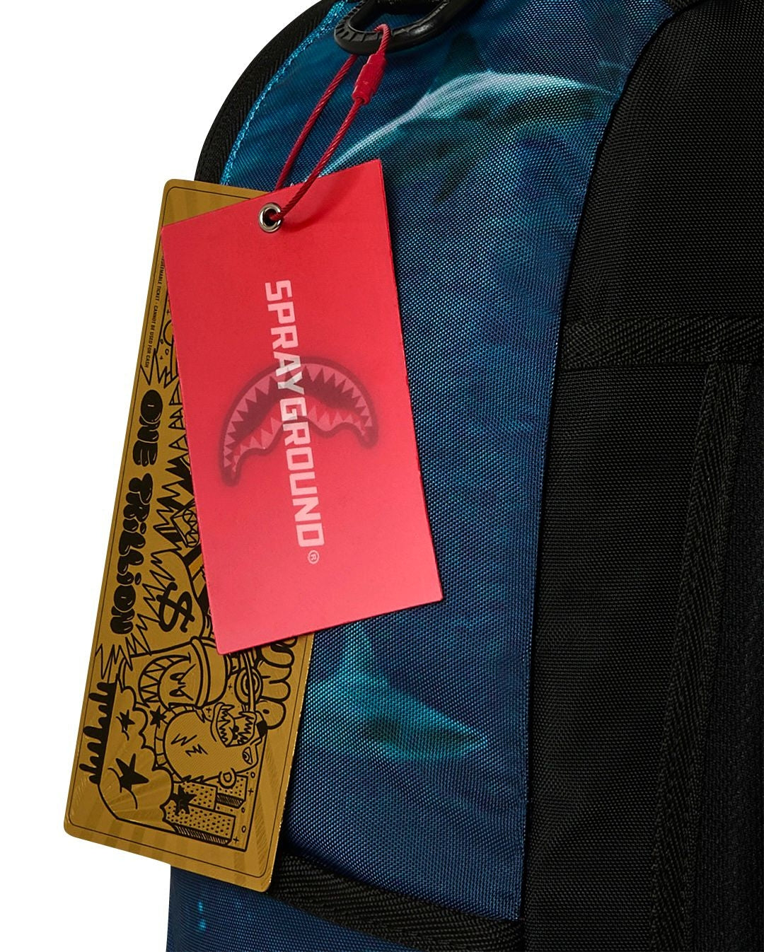 Zaino Sprayground blu SHARK UNDER WATER WITH MONEY BACKPACK 