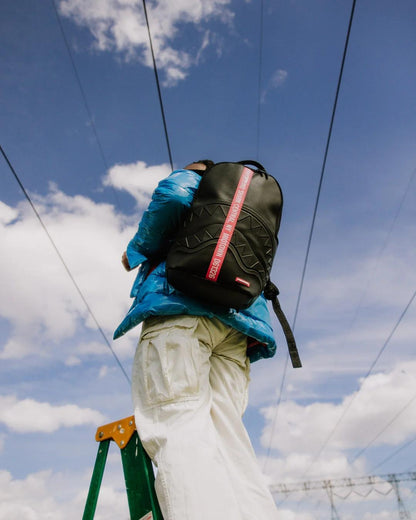 Zaino Sprayground nero Shark central next stop zip dlxsv backpack