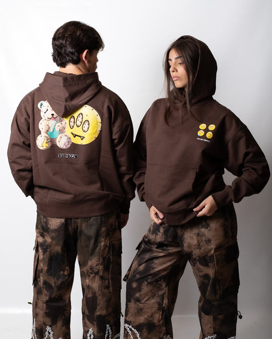 Felpa Barrow "Emoji" con cappuccio, strass e perline