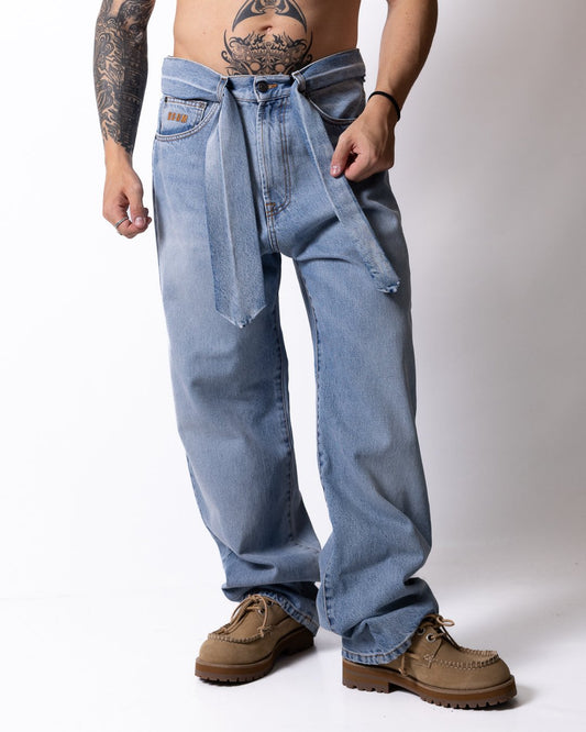 Jeans MSGM straight con cravatta