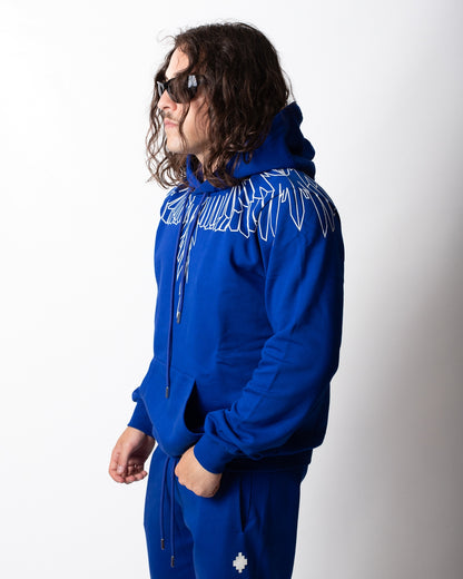 Felpa Marcelo Burlon con cappuccio e logo wings basic uomo