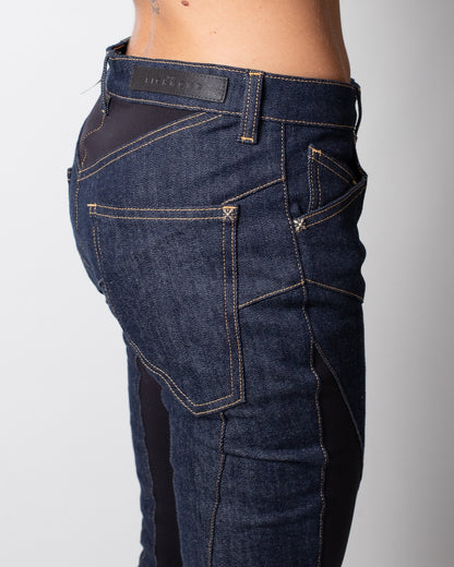Jeans John Richmond "Bootcut" con dettagli in tech stretch donna