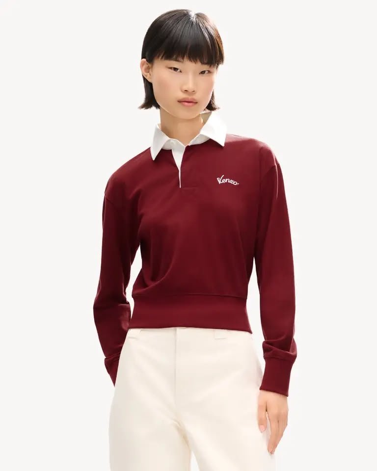 Felpa polo Kenzo Paris logo ricamato