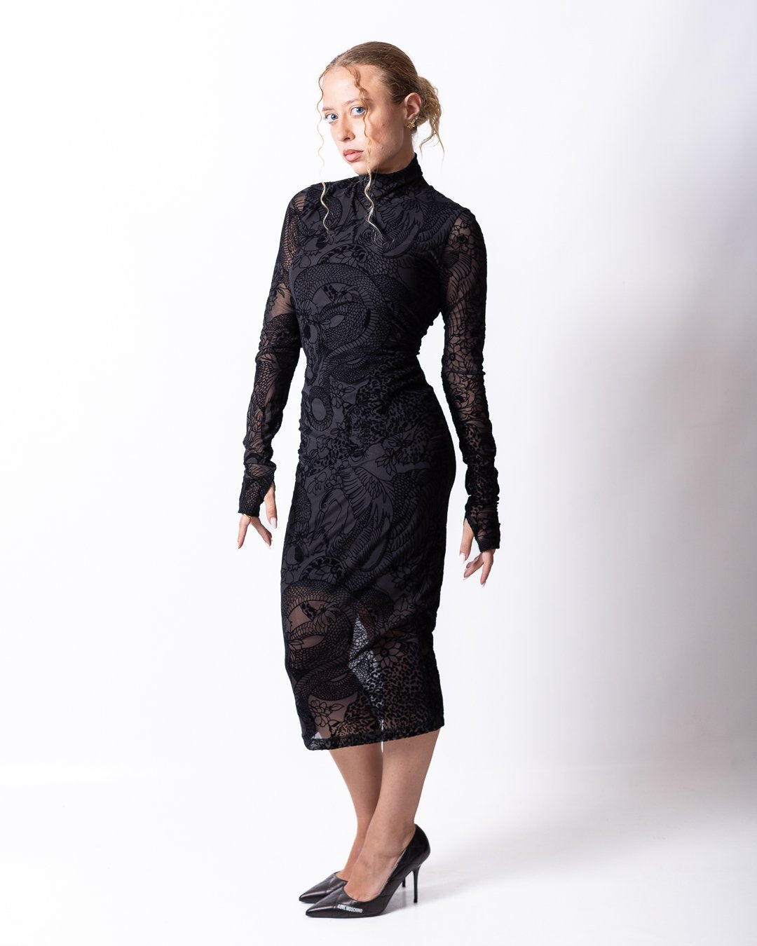 Abito Just Cavalli con ricami jacquard donna