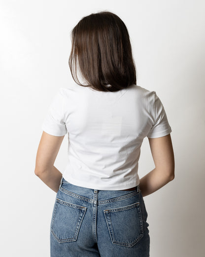 T-Shirt Calvin Klein slim con logo monogram donna
