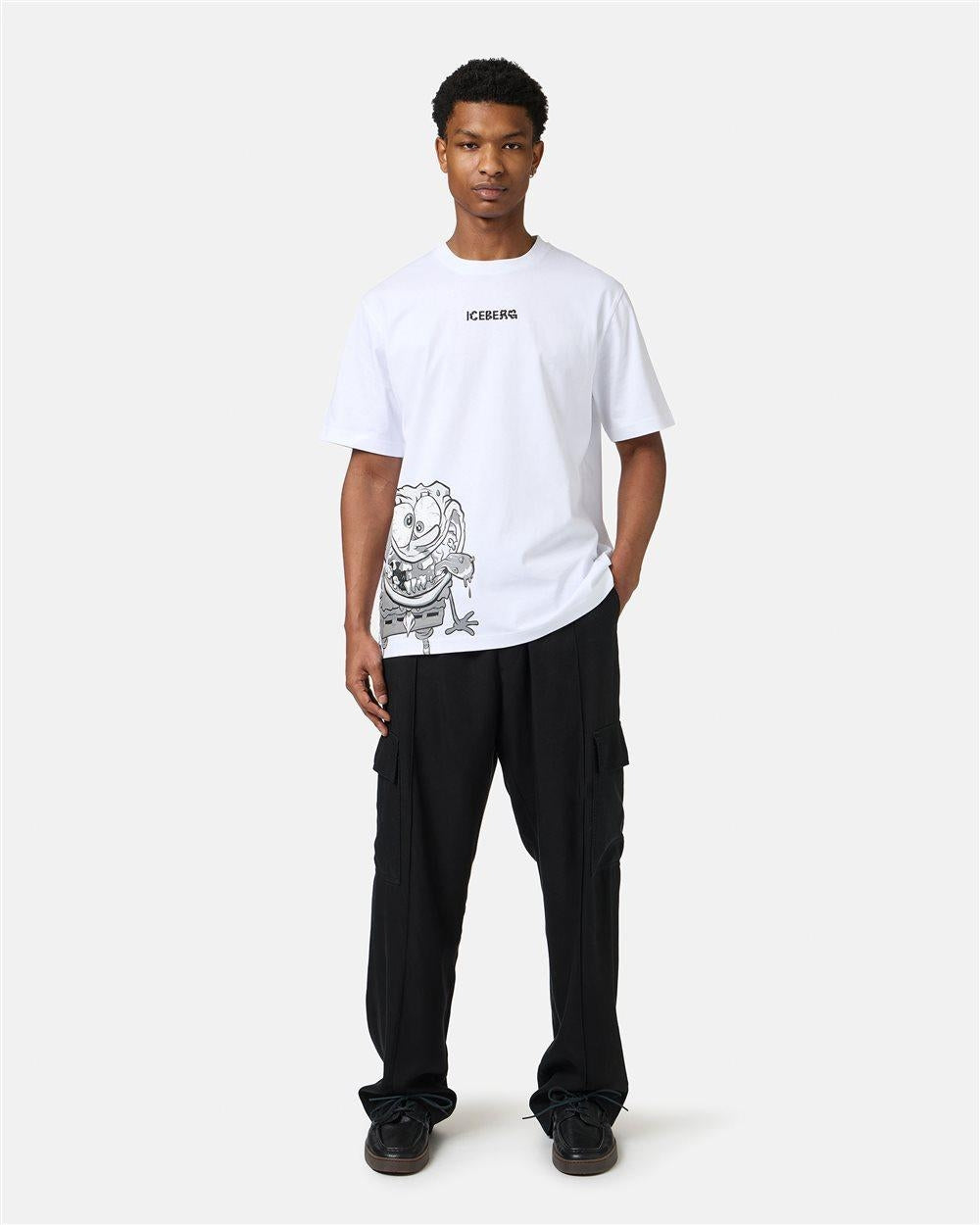 T-Shirt Iceberg X Spongebob con ricamo uomo
