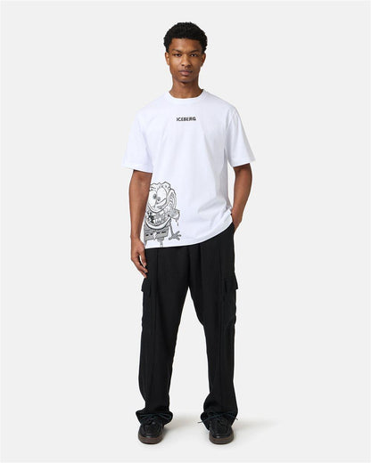 T-Shirt Iceberg X Spongebob con ricamo uomo