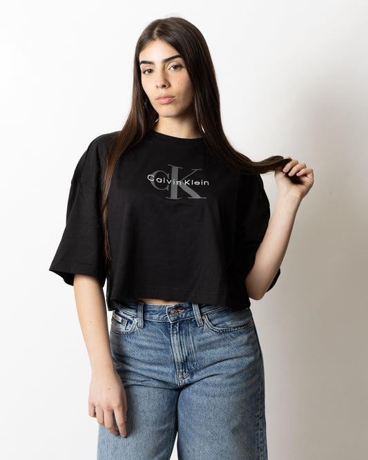 T-Shirt Calvin Klein con logo ricamato donna