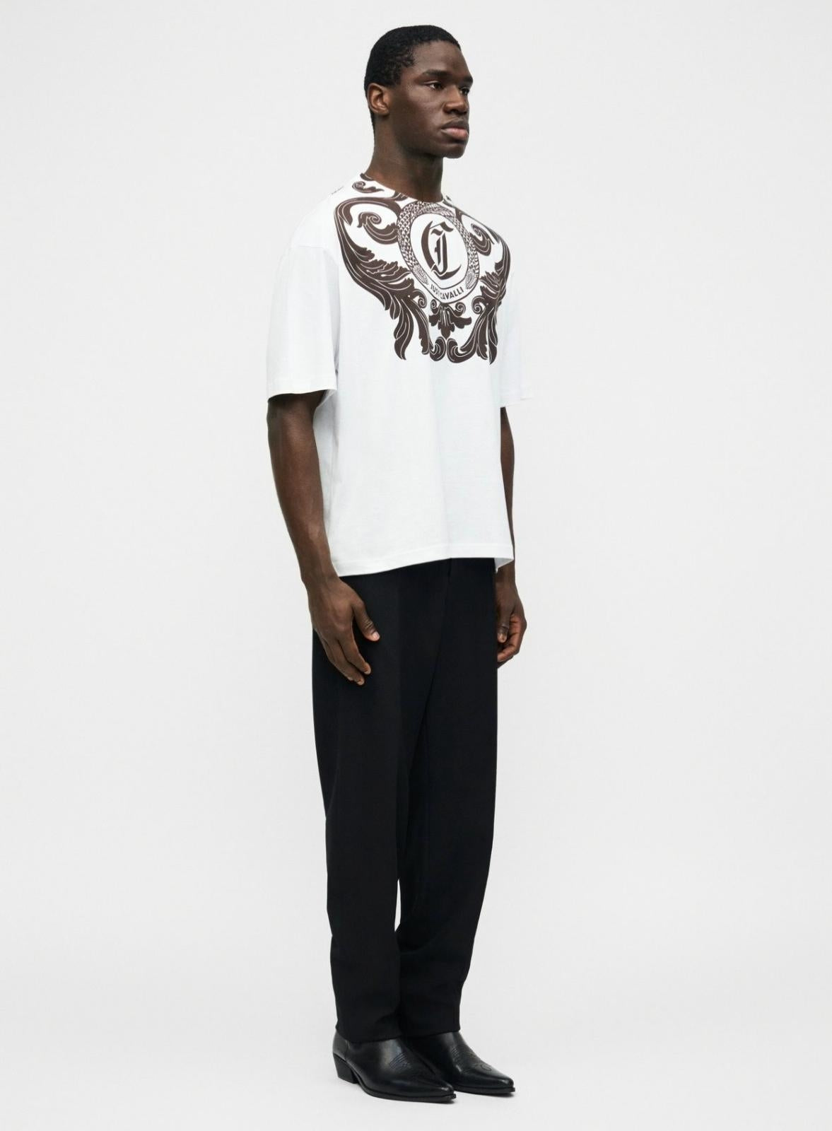 T-Shirt Just Cavalli girocollo "Arabesque" uomo