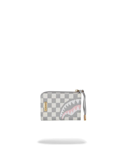 Portafoglio Sprayground bianco Knit sharks in paris in cream zip-out wallet
