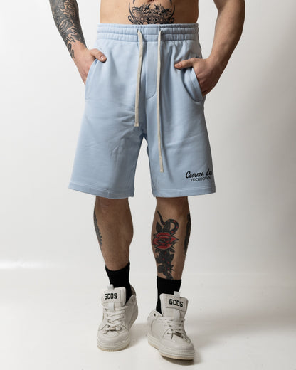Bermuda Comme des Fuckdown in felpa con stampe uomo