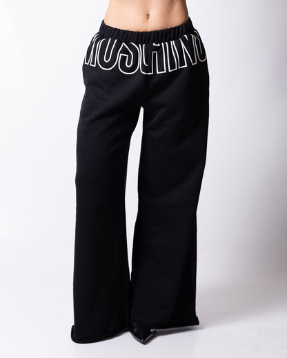 Pantalone Moschino Active con grafica logo in rilievo a contrasto