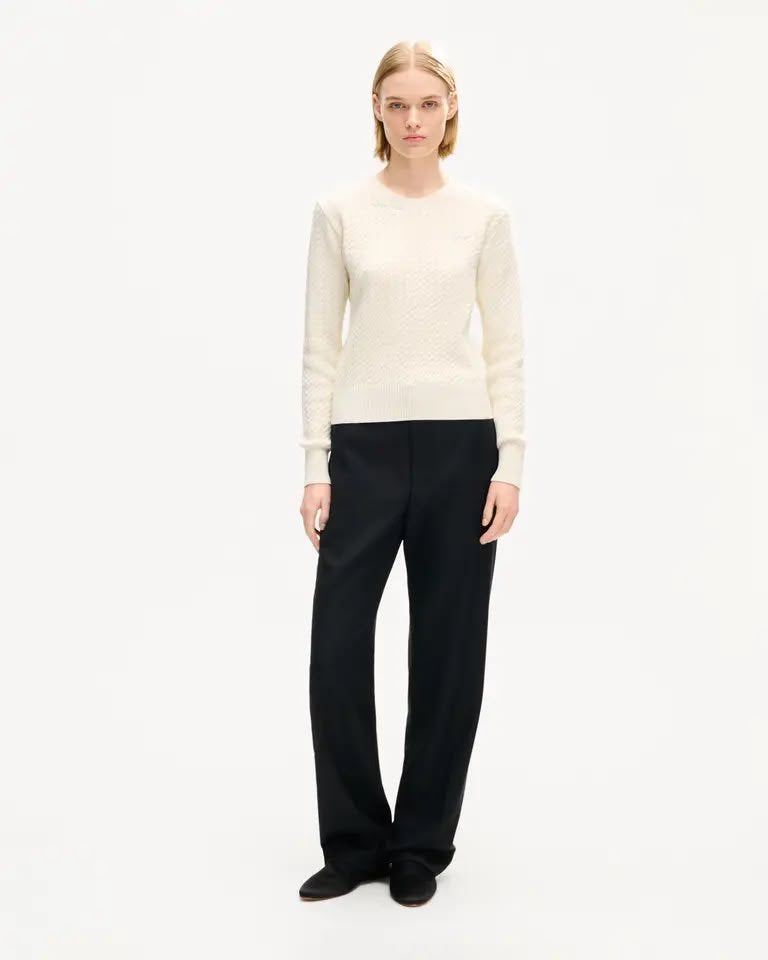 Maglia Kenzo Paris cable knit con logo ricamato