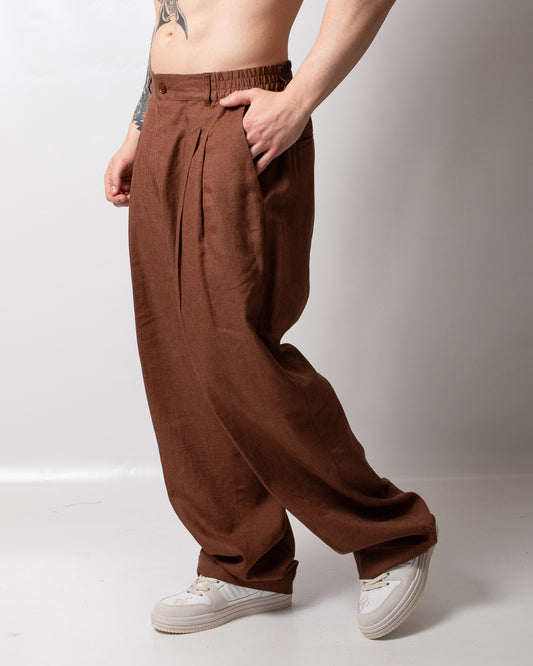 Pantalone Gaelle sartoriale in lino uomo