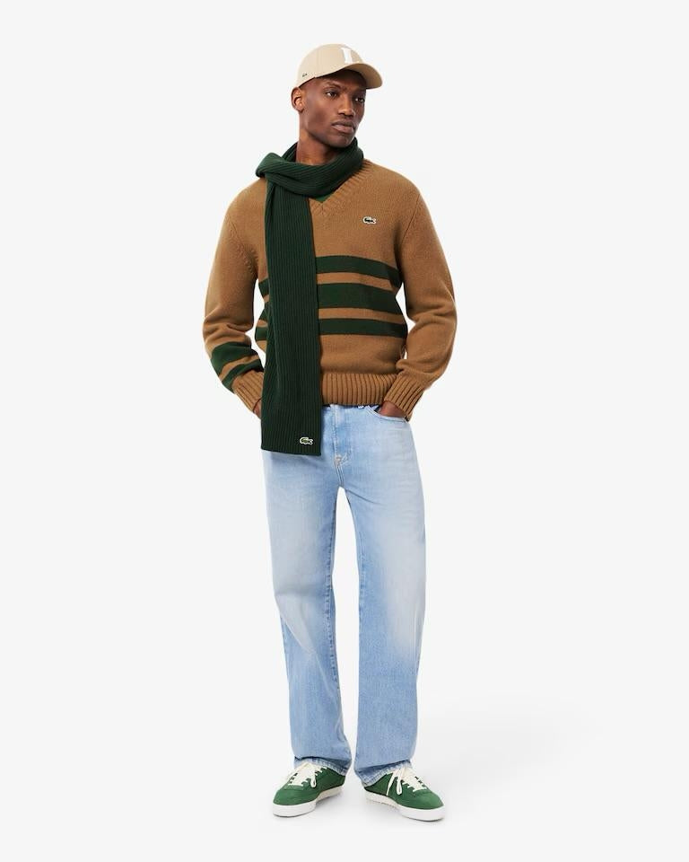 Maglia Lacoste a V in lana uomo