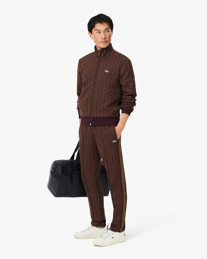 Pantalone Lacoste logato allover uomo
