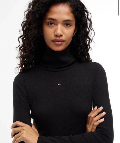 Abito Tommy Jeans a costine con bandierina ricamata