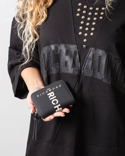 Portafogli John Richmond in ecopelle con logo patch