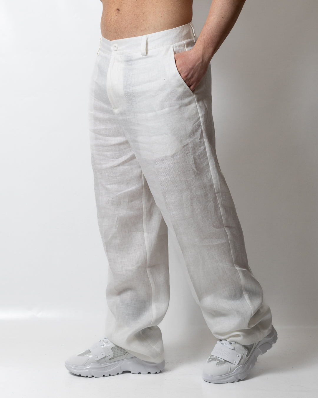 Pantalone Richmond X in lino uomo