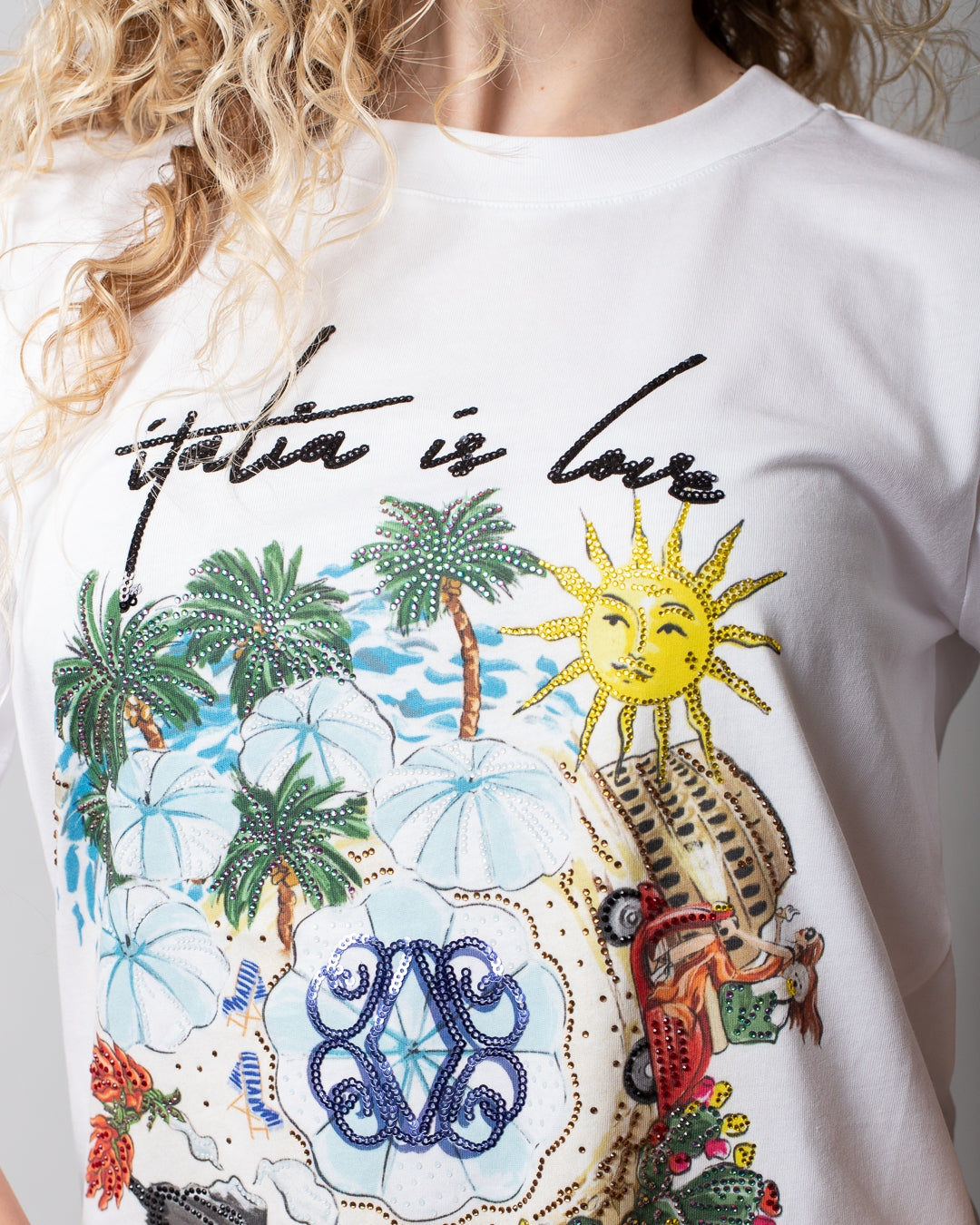 T-Shirt Nenette "Italia is Love" donna