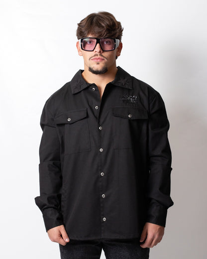 Camicia John Richmond con patch e ricami uomo