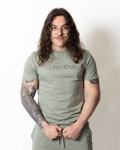 T-Shirt Calvin Klein regular con logo in rilievo uomo