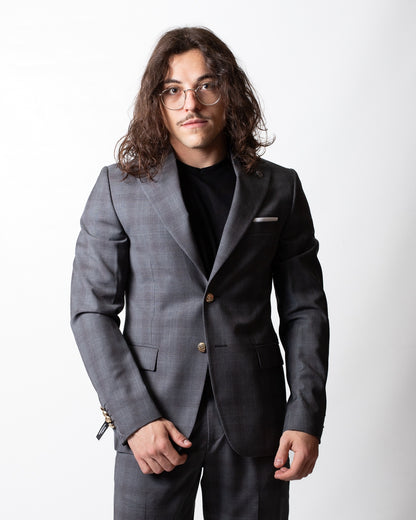 Abito Daniele Alessandrini con giacca monopetto in lana uomo