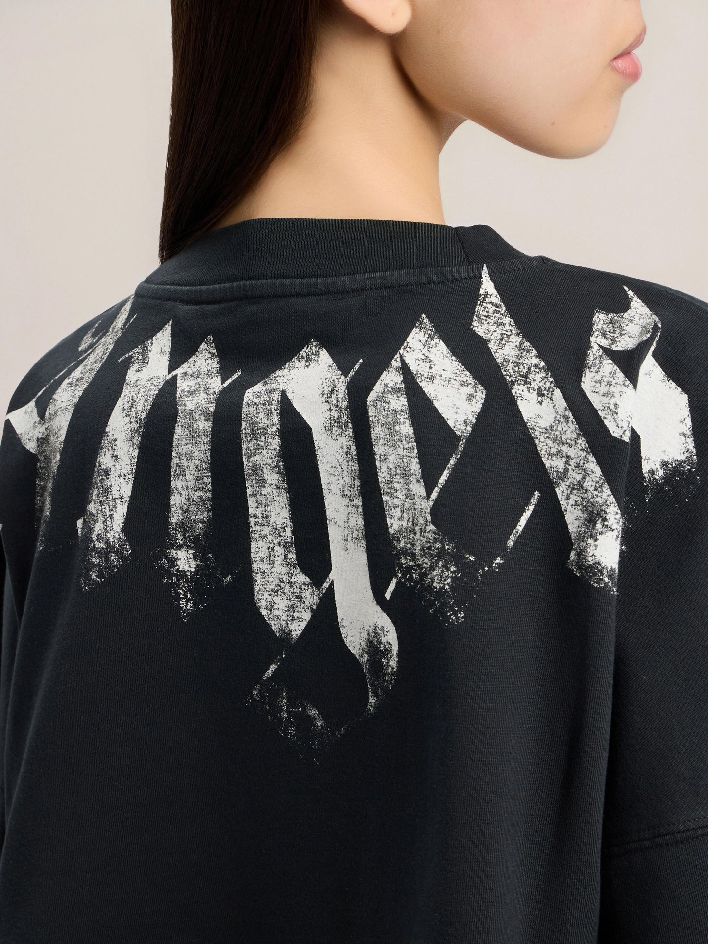 T-Shirt Palm Angels cropped "Big Neck Logo" donna