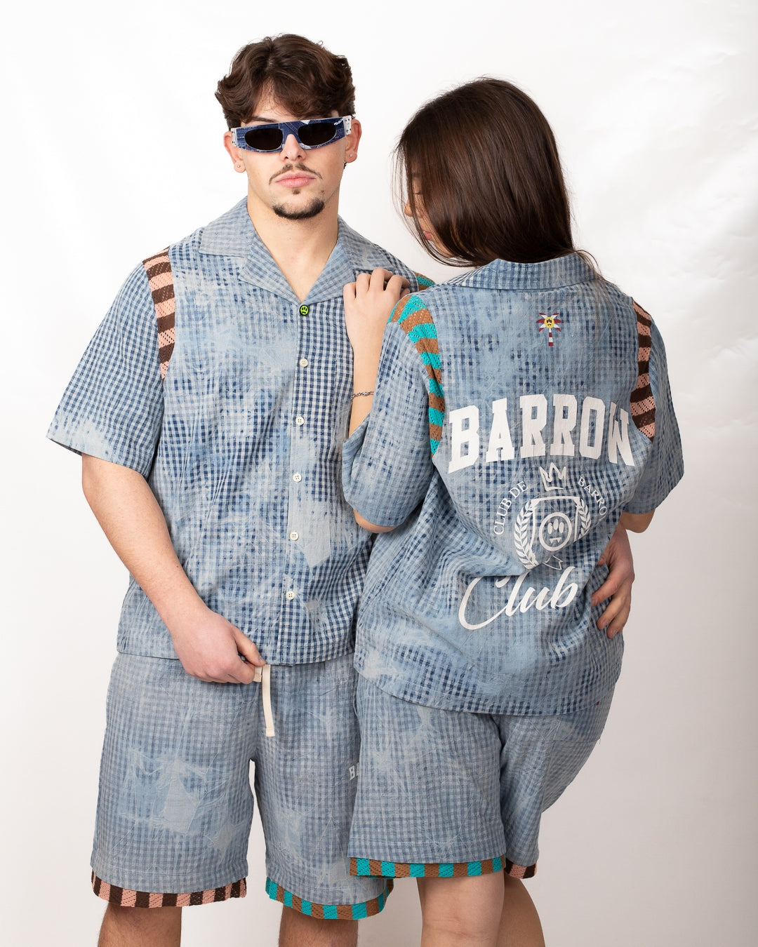 Camicia Barrow in popeline effetto denim