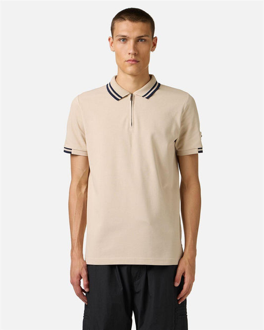 Polo Iceberg mezza zip con colletto a contrasto