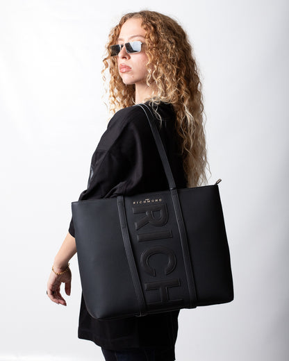 Borsa John Richmond "Shopping Bag" con logo patch donna