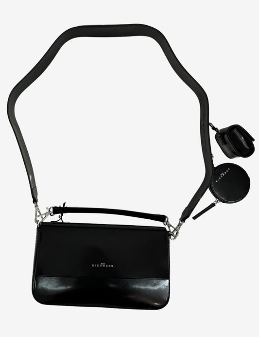 Borsa John Richmond in pelle lucida con borchie e portamonete donna