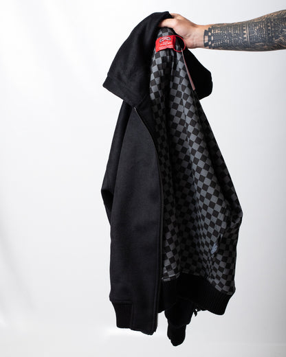 Giubbotto Sprayground in misto lana con cappuccio "Velour Jacket"