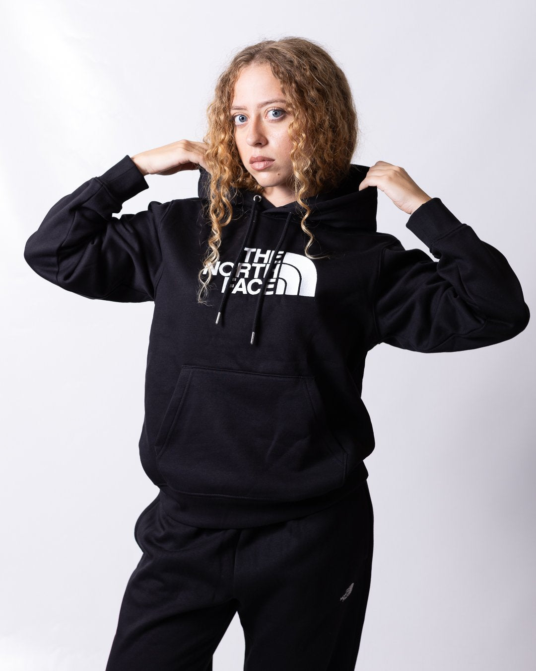 Felpa The North Face con logo ricamato e cappuccio