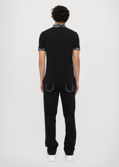 Polo Versace Jeans Couture con colletto logato e zip uomo