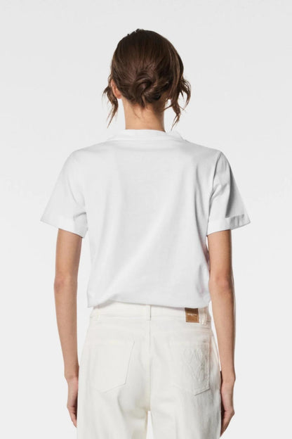 T-Shirt Nenette con logo strass donna