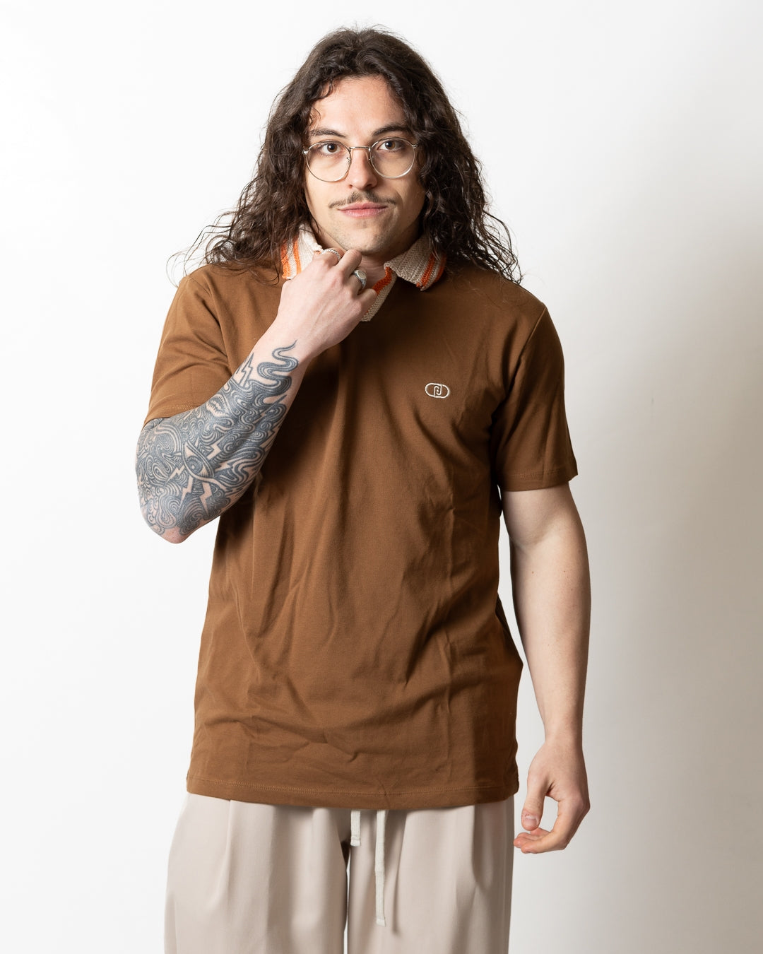 Polo Liu Jo con colletto in maglia uomo