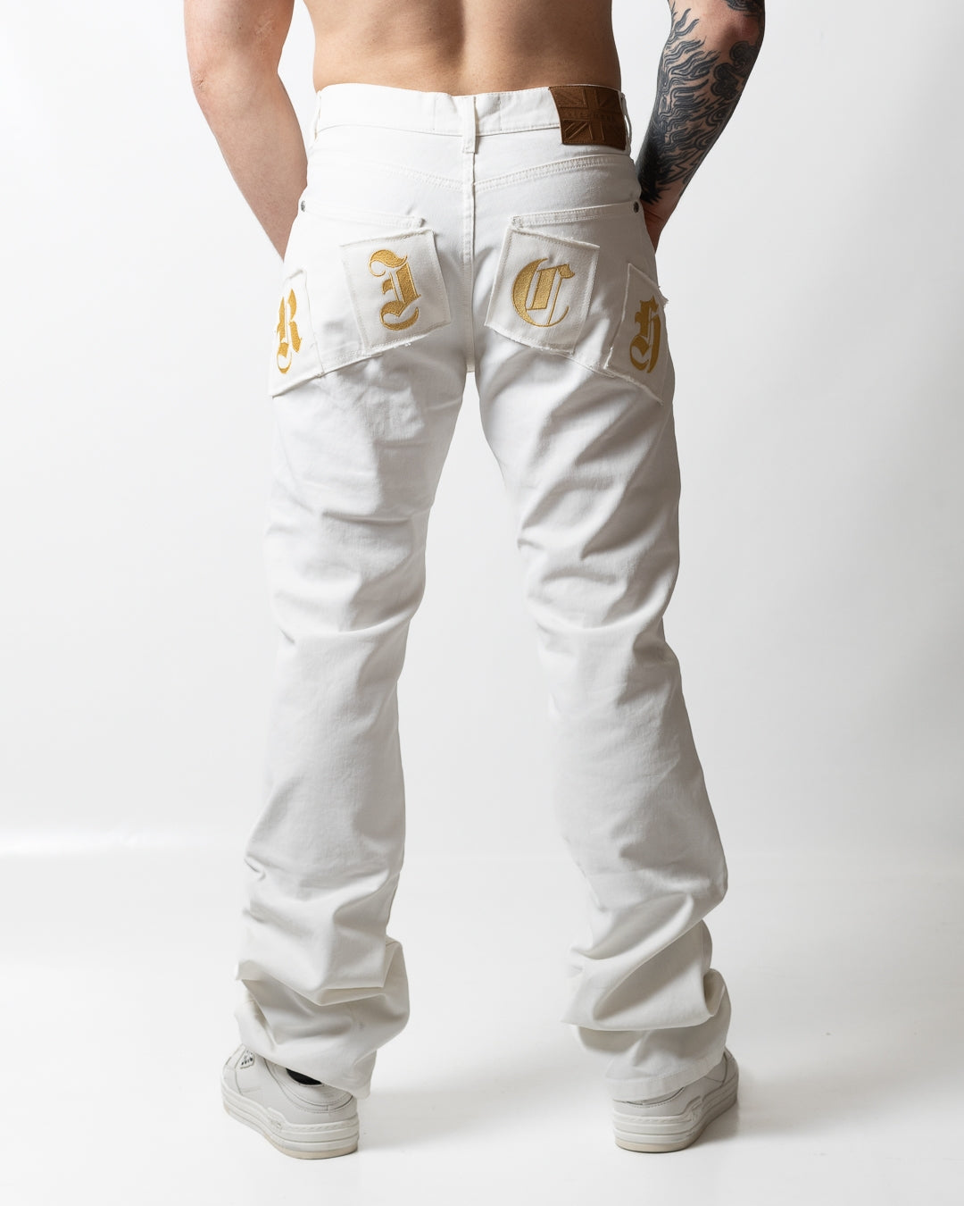 Jeans John Richmond straight con logo patch uomo