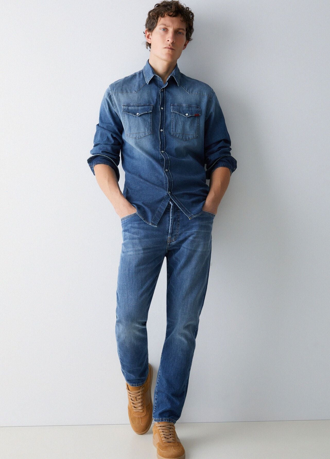 Camicia Liu Jo regular in denim uomo